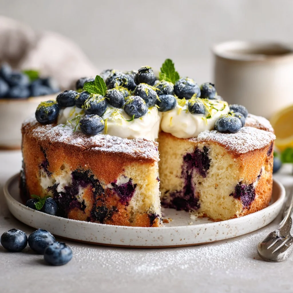 Blueberry Cream Cake