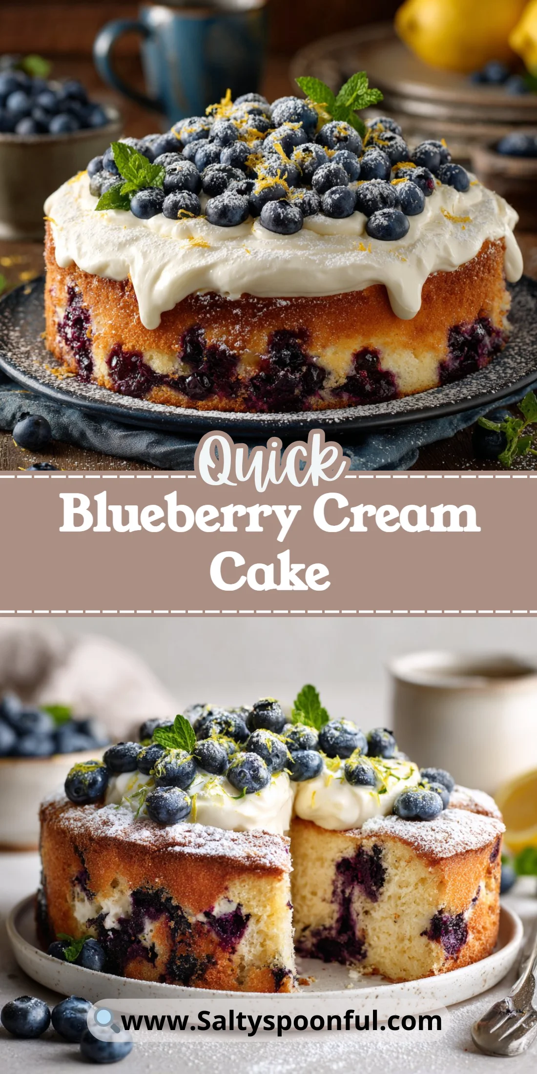 Blueberry Cream Cake