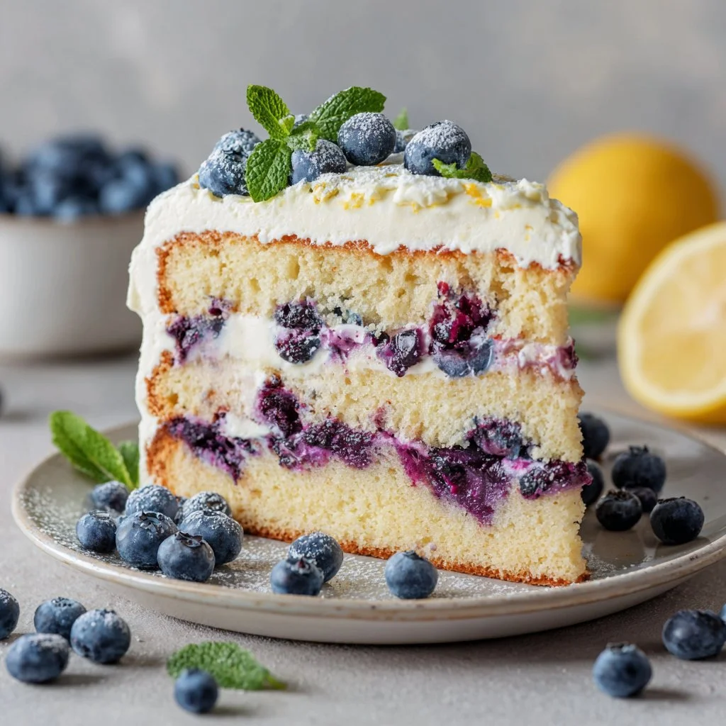 Blueberry Cream Cake