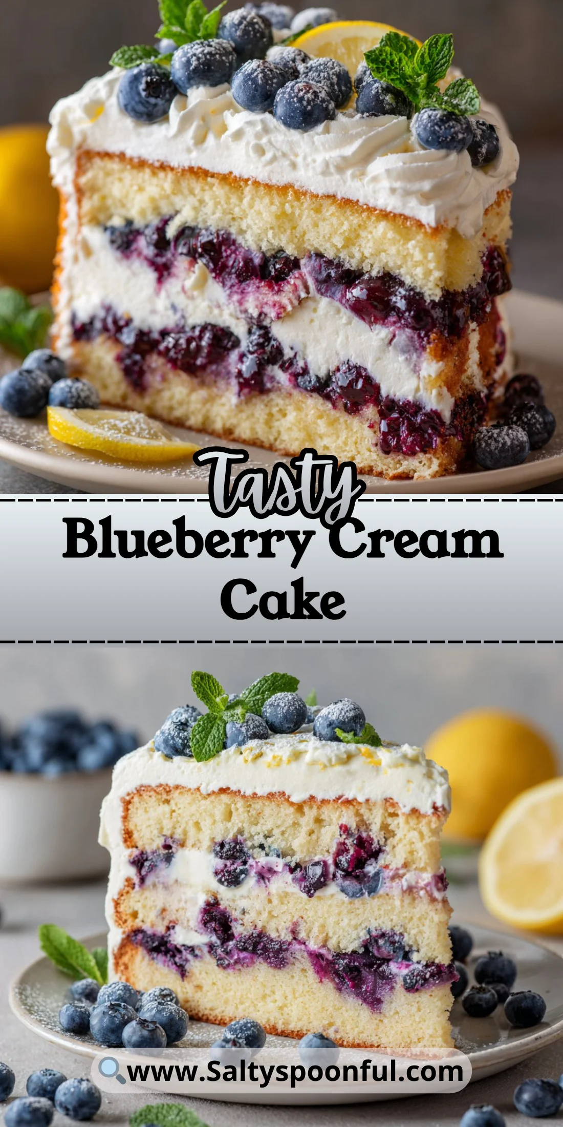 Blueberry Cream Cake