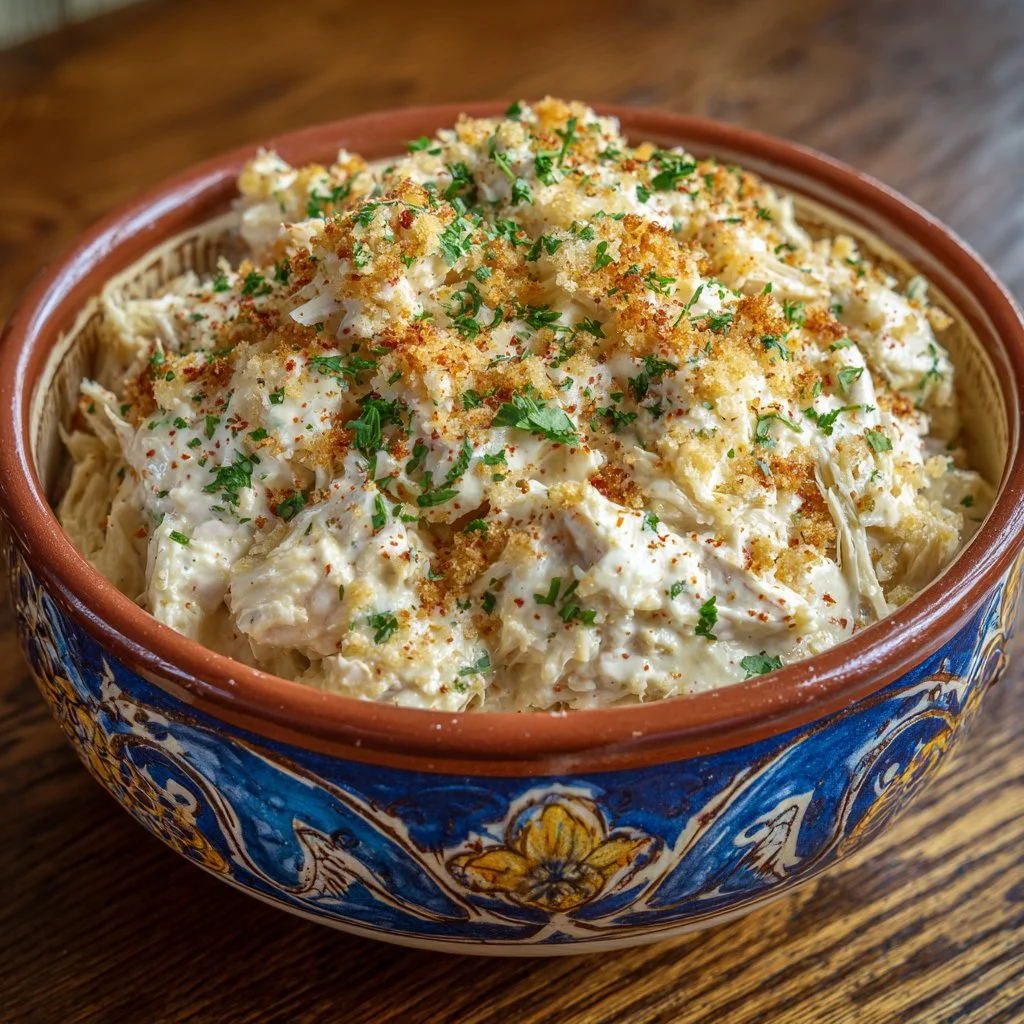 Delicious homemade Crab Imperial served in a stylish dish.