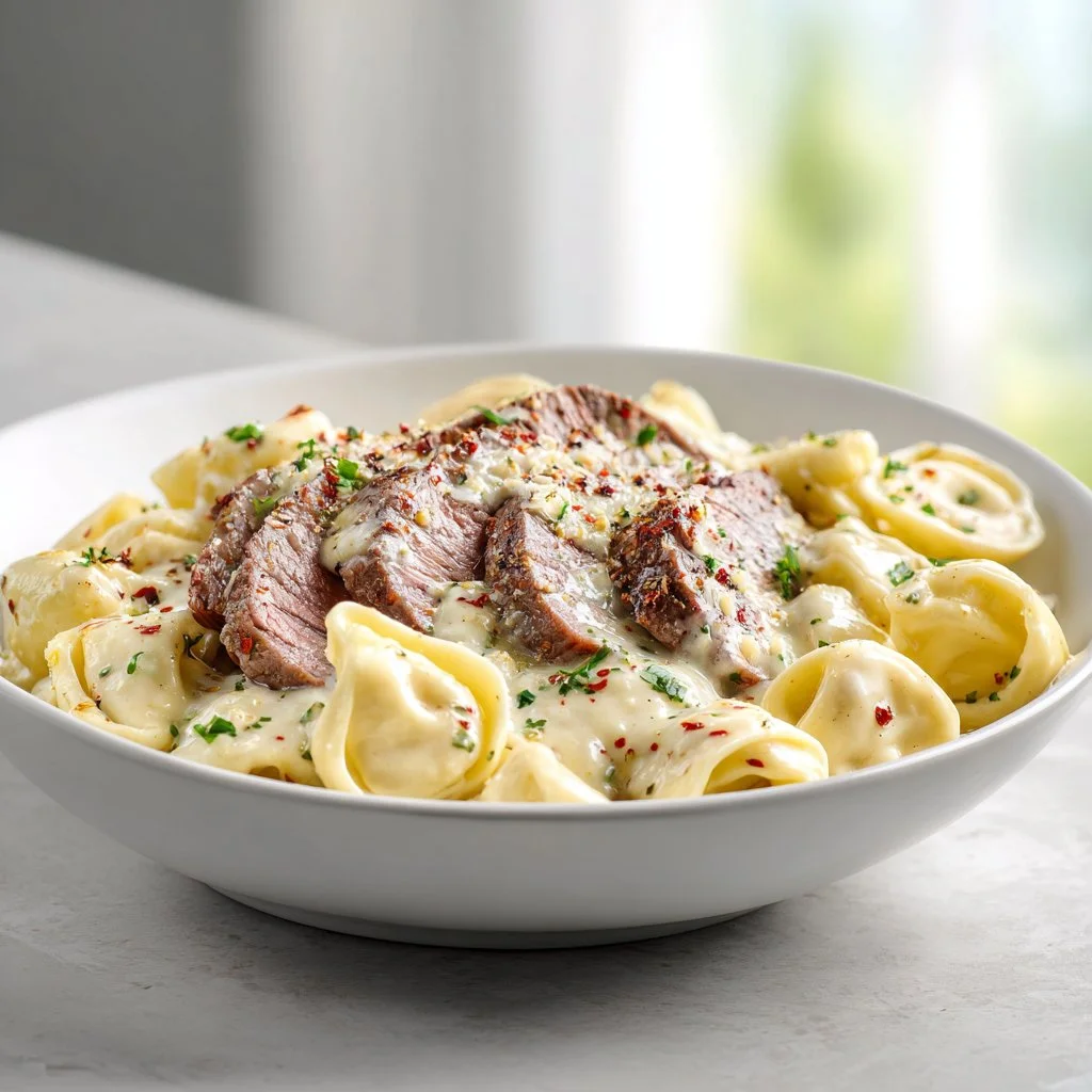 Cracked Garlic Steak Tortellini in Creamhouse Sauce Bliss