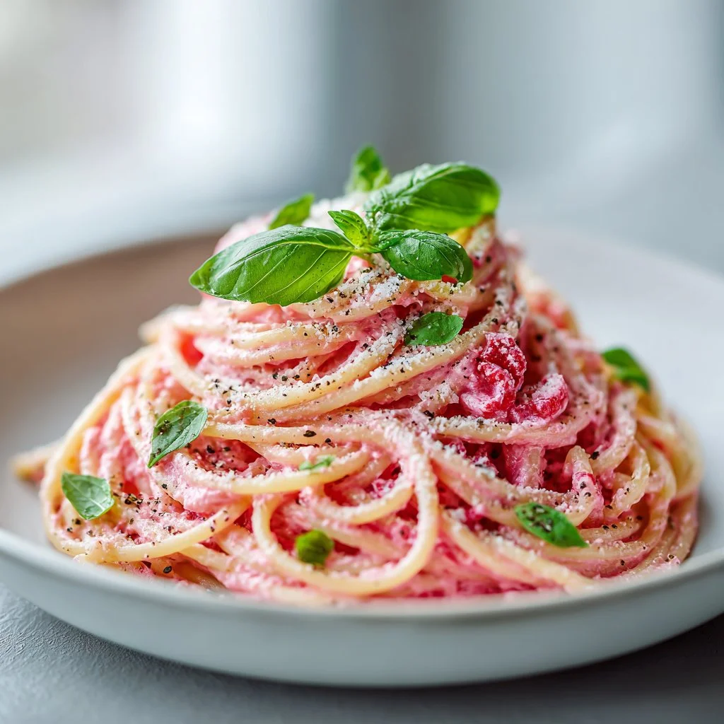 Creamy Vegan Pink Pasta