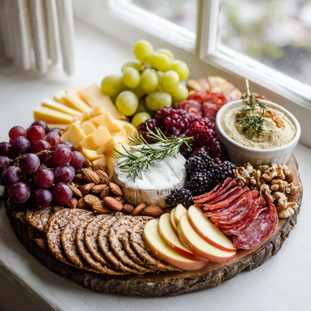 Eco-friendly Earth Day charcuterie board with fresh local ingredients