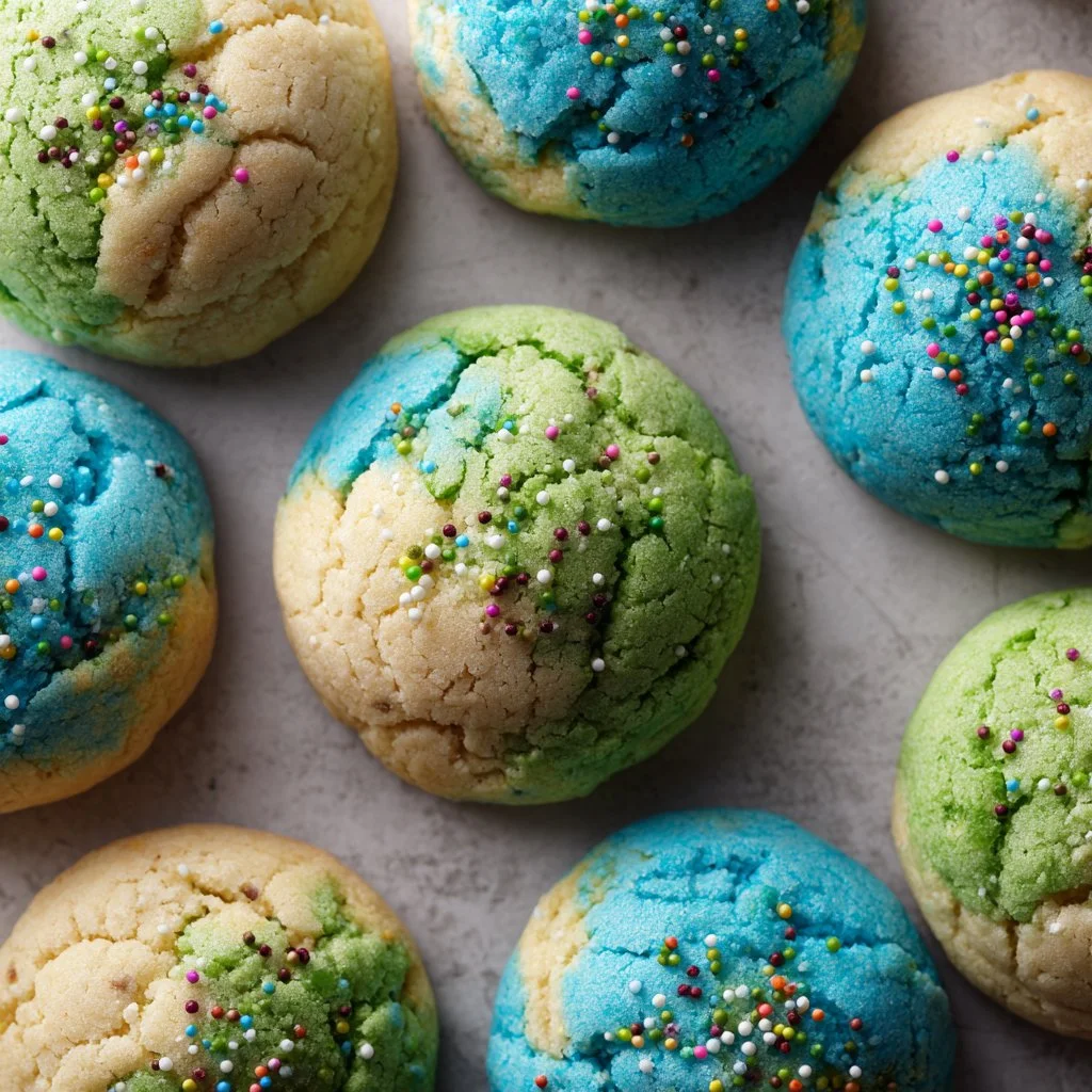 Homemade Earth Day cookies decorated with sustainable ingredients