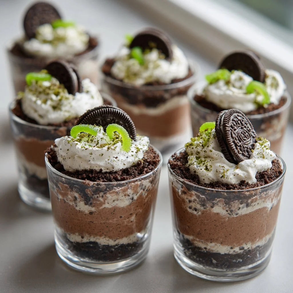 Earth Day Oreo Dirt Cake Cups