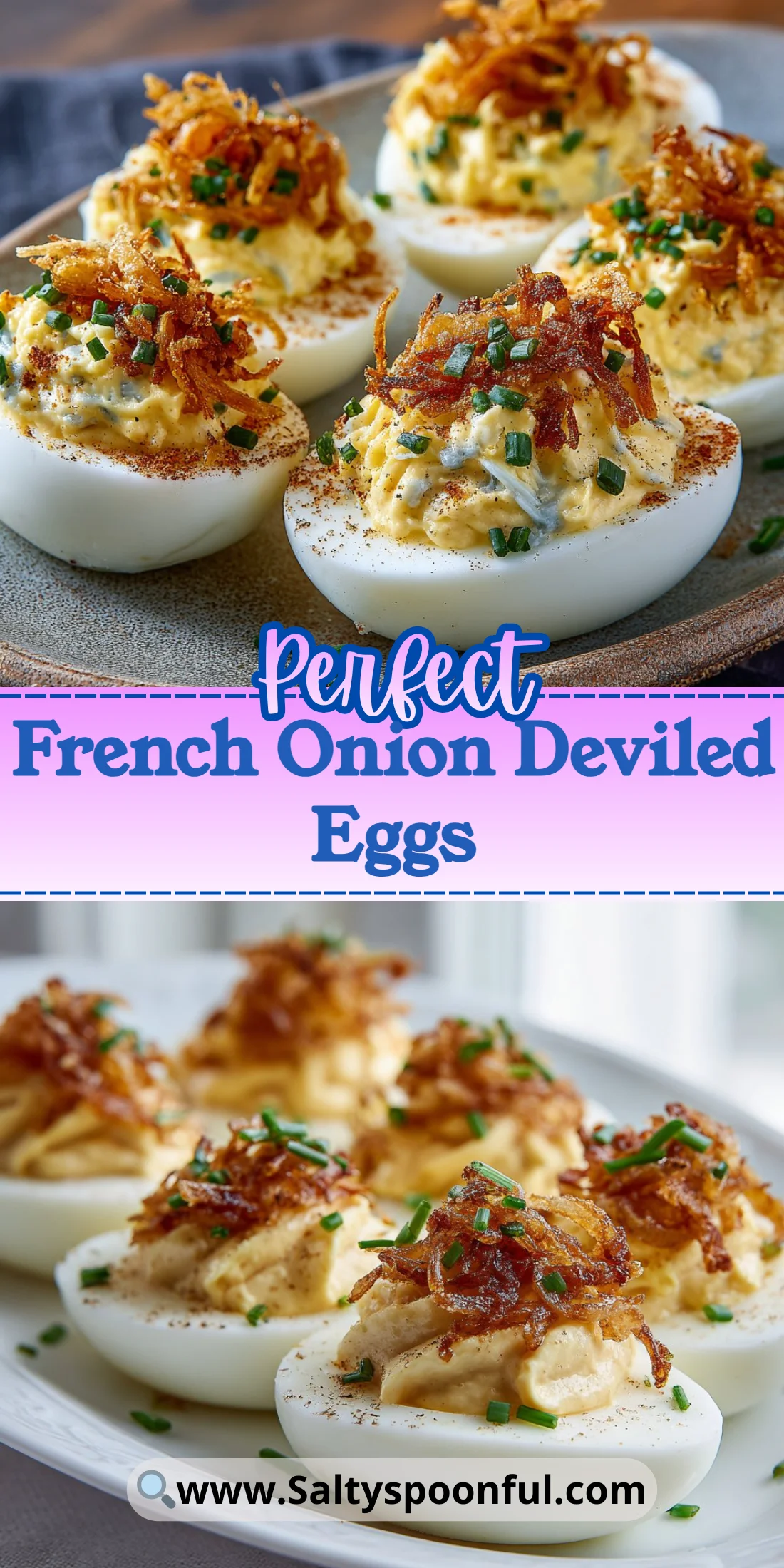 French Onion Deviled Eggs