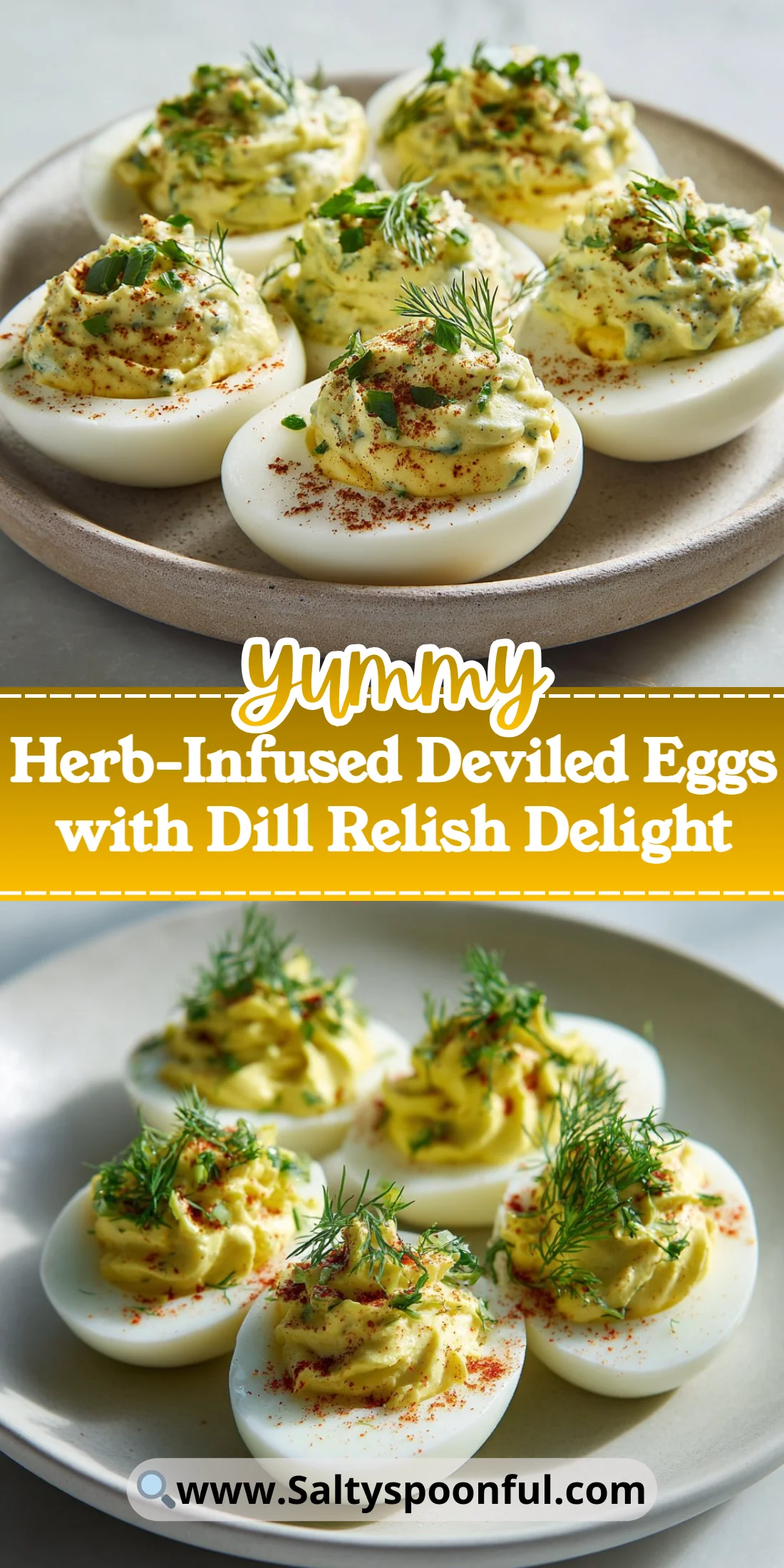 Herb-Infused Deviled Eggs with Dill Relish Delight