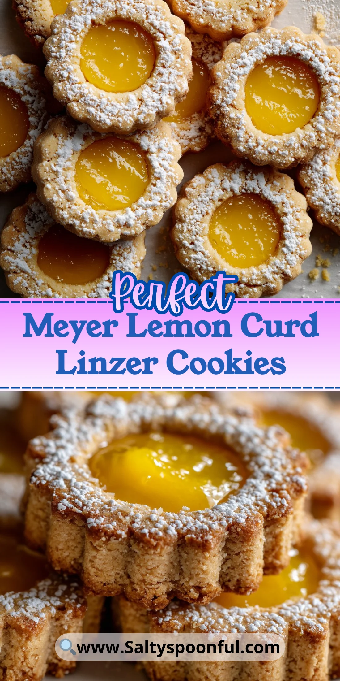 Meyer Lemon Curd Linzer Cookies