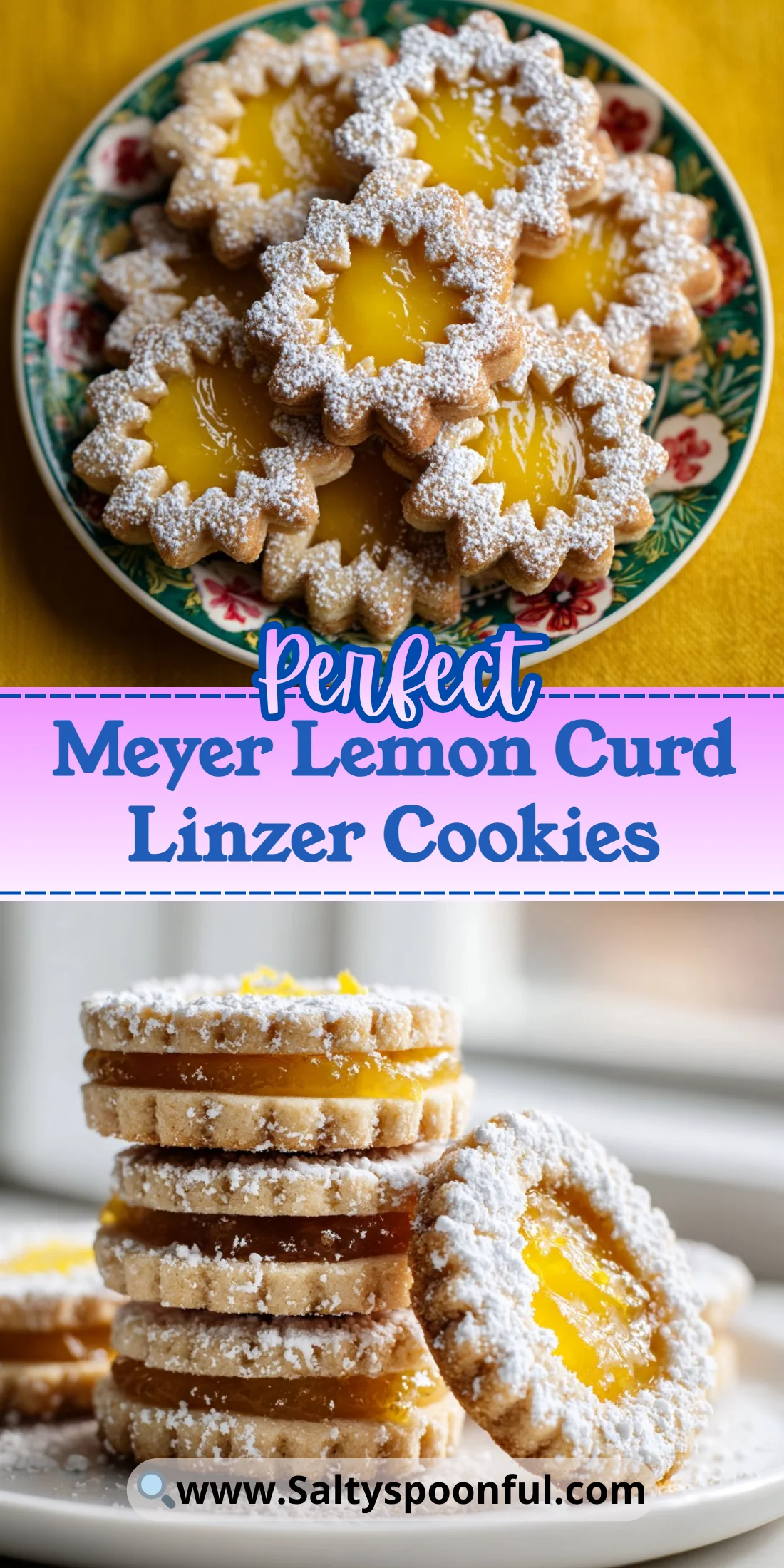 Meyer Lemon Curd Linzer Cookies
