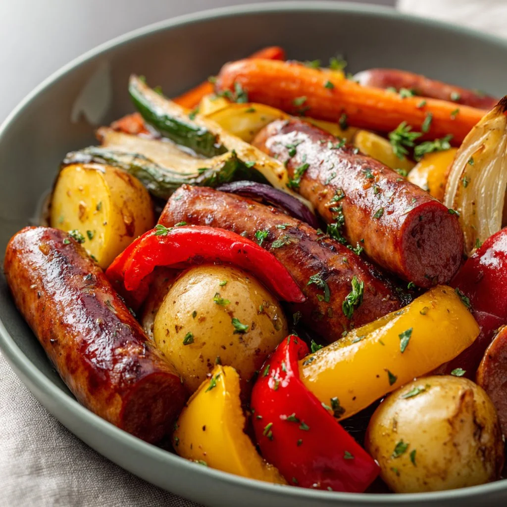 One-Pan Honey Garlic Kielbasa & Veggies: Easy Family Delight