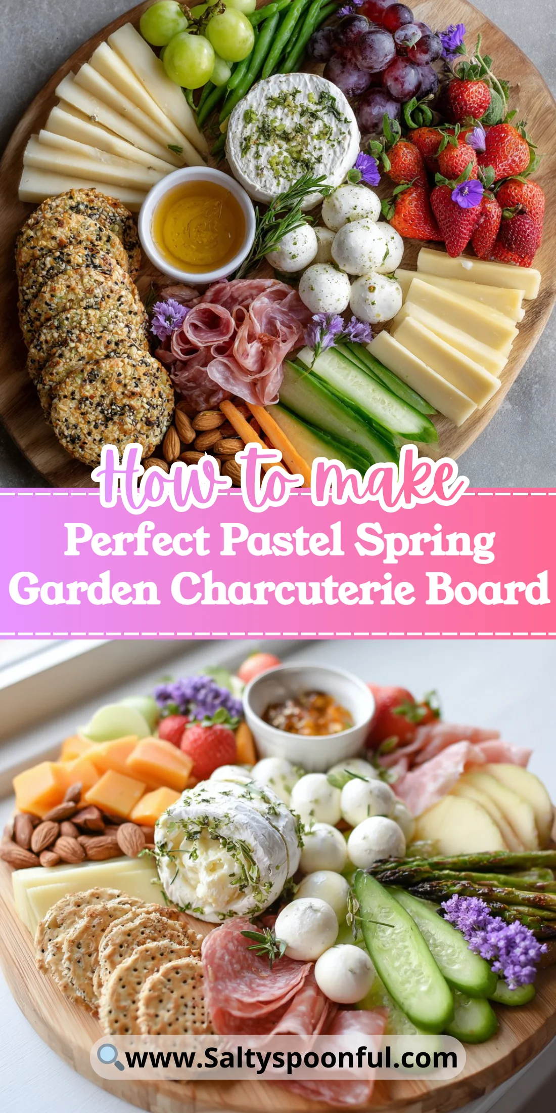 Perfect Pastel Spring Garden Charcuterie Board