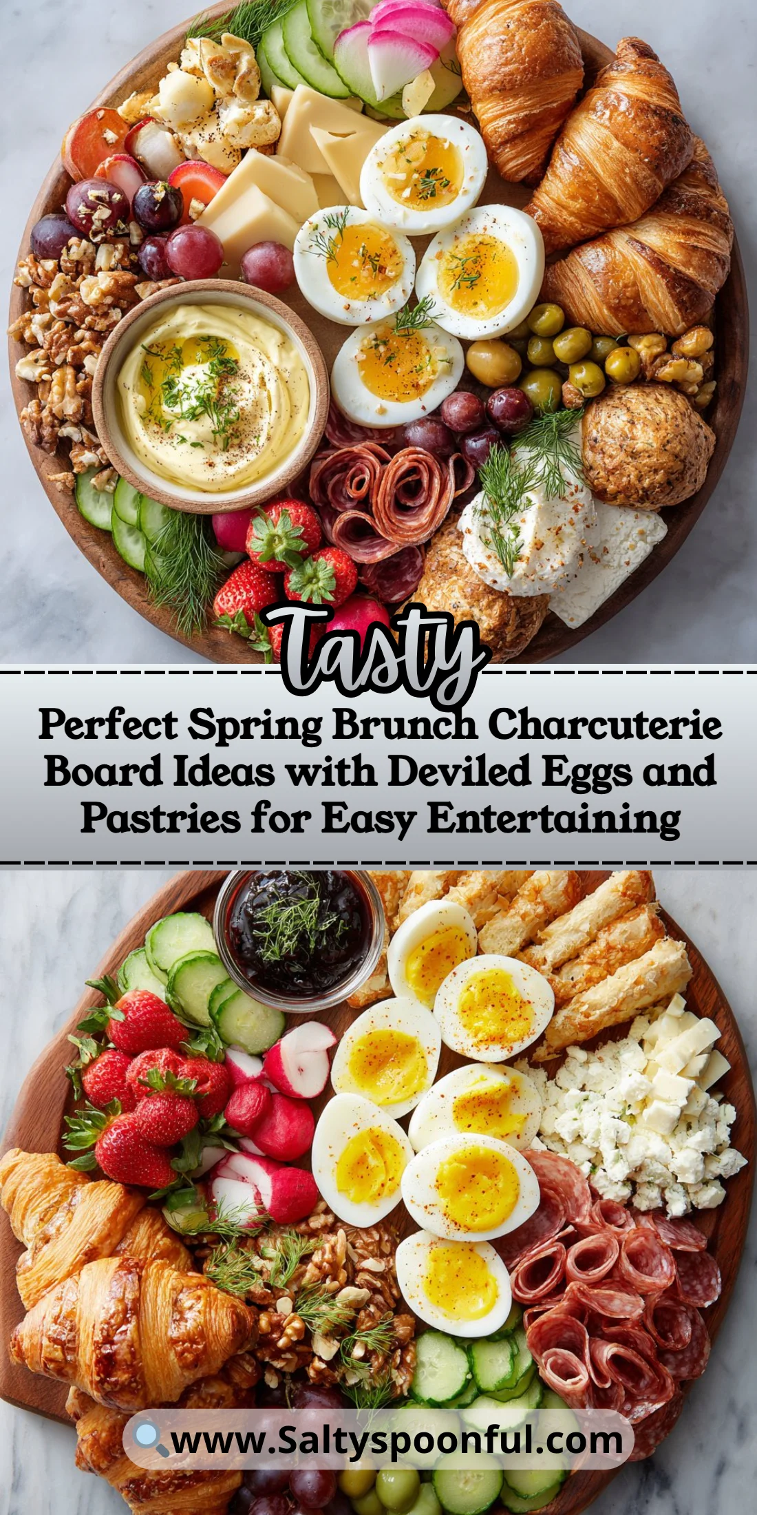 Perfect Spring Brunch Charcuterie Board Ideas with Deviled Eggs and Pastries for Easy Entertaining