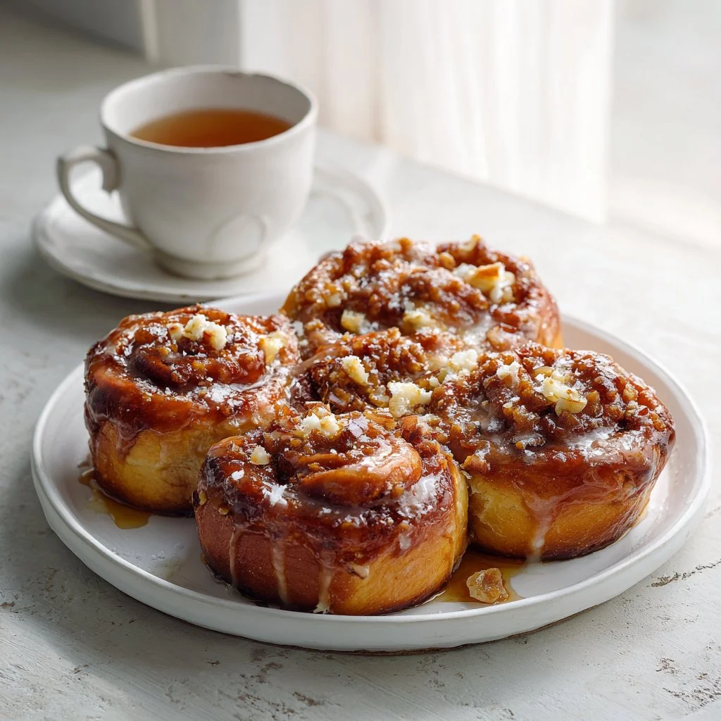 Rhubarb Sticky Buns