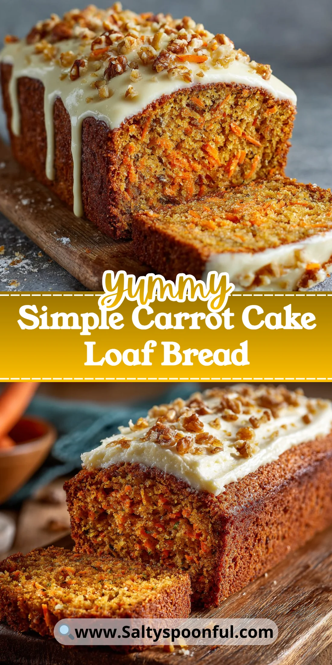 Simple Carrot Cake Loaf Bread