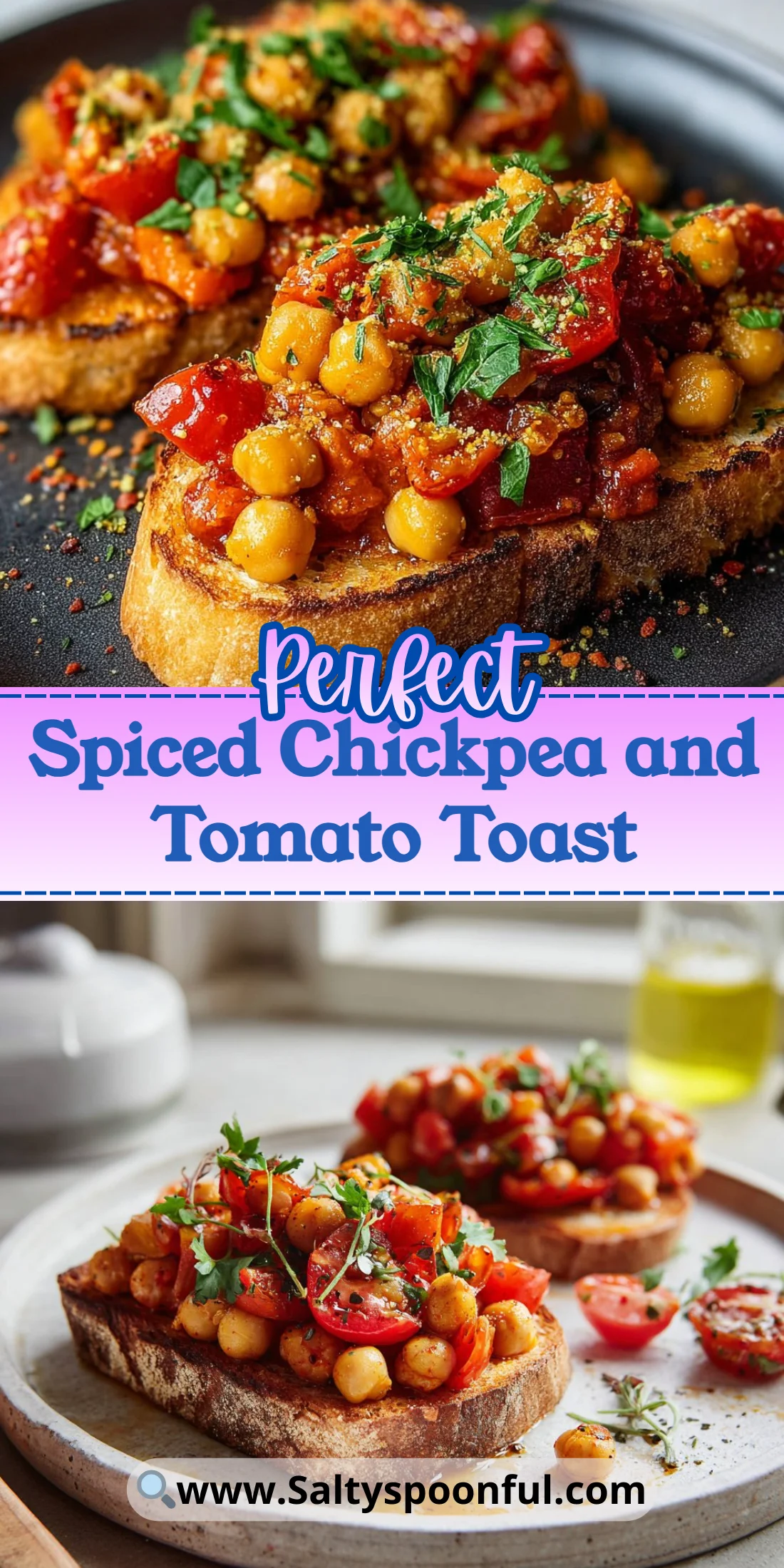 Spiced Chickpea and Tomato Toast