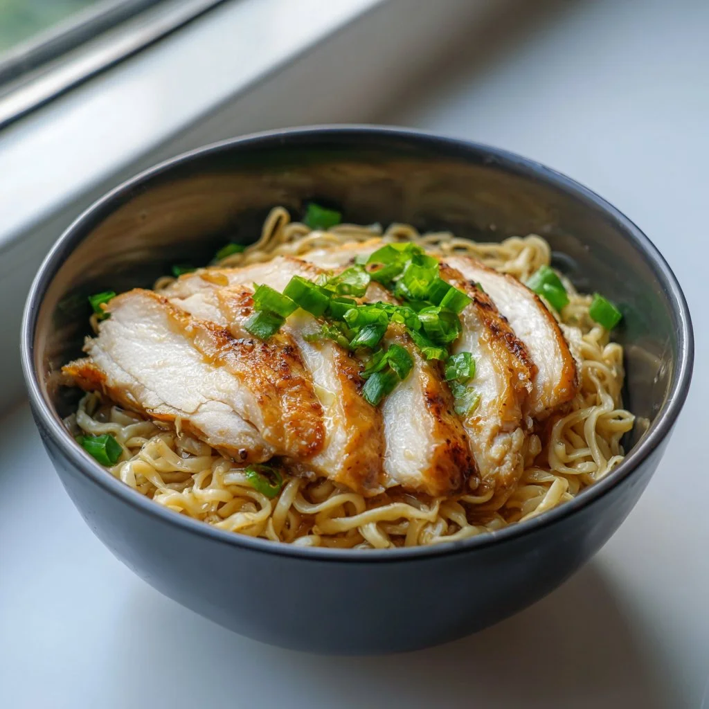 Sticky Garlic Chicken Noodles