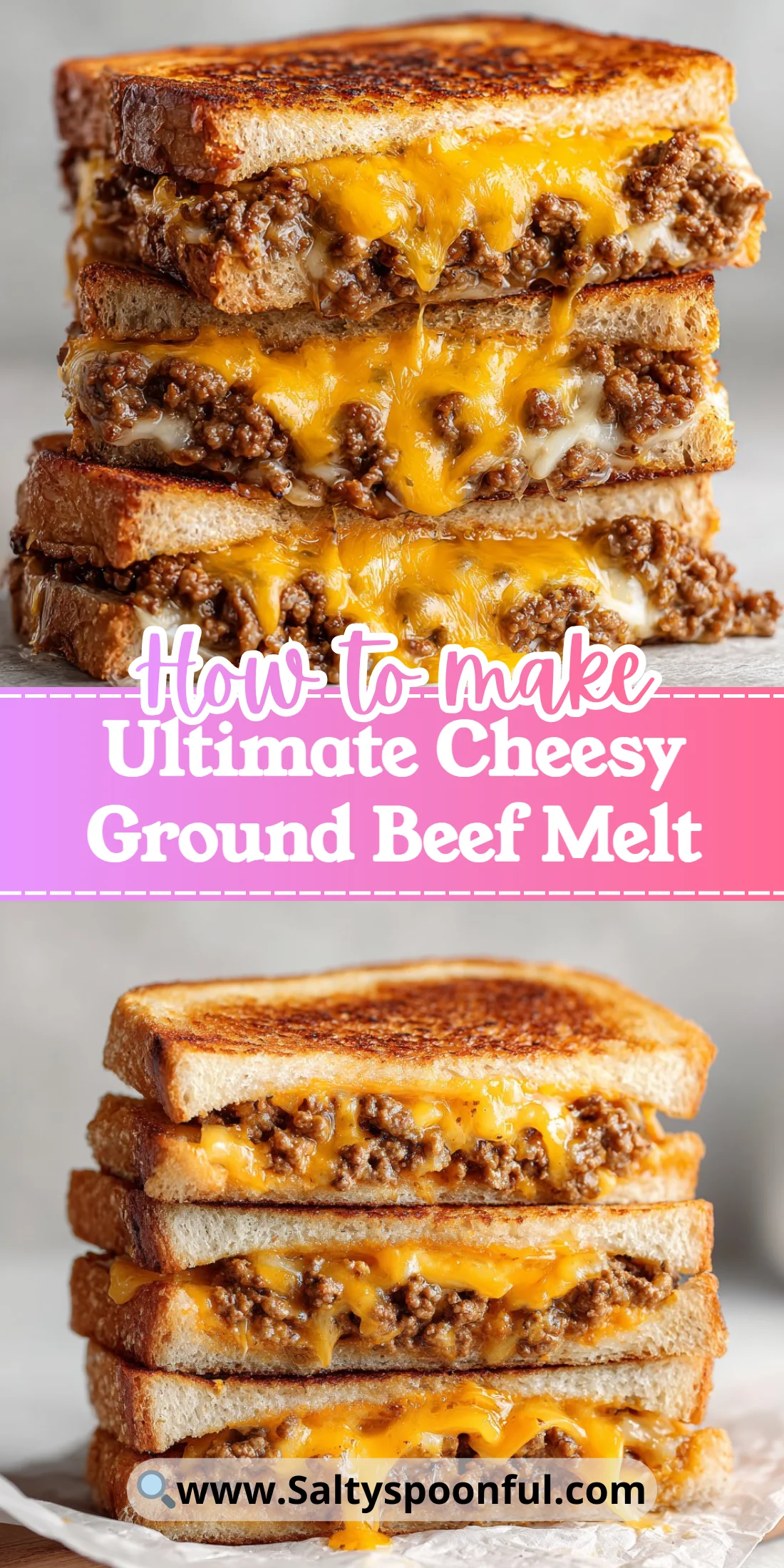 Ultimate Cheesy Ground Beef Melt