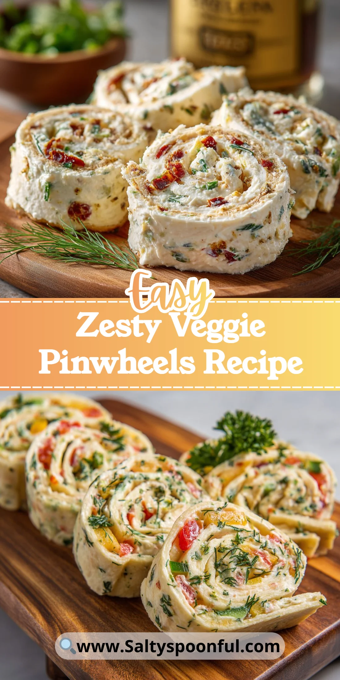 Zesty Veggie Pinwheels Recipe