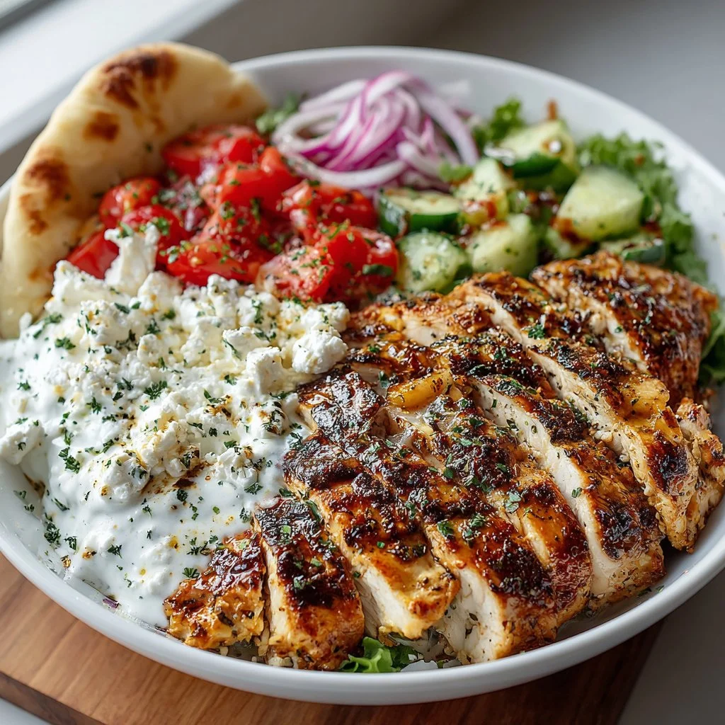 Healthy Greek Chicken Gyro Bowls