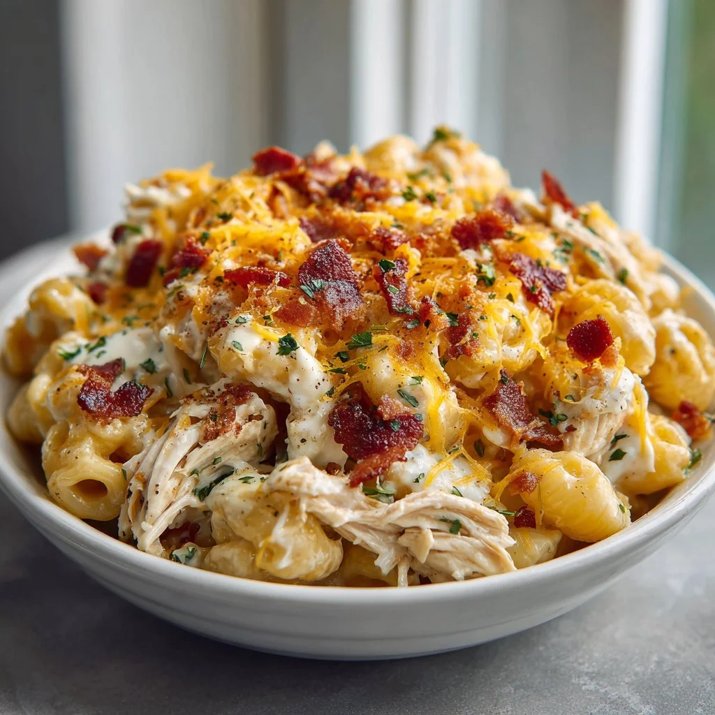 Rich Crack Chicken Mac and Cheese
