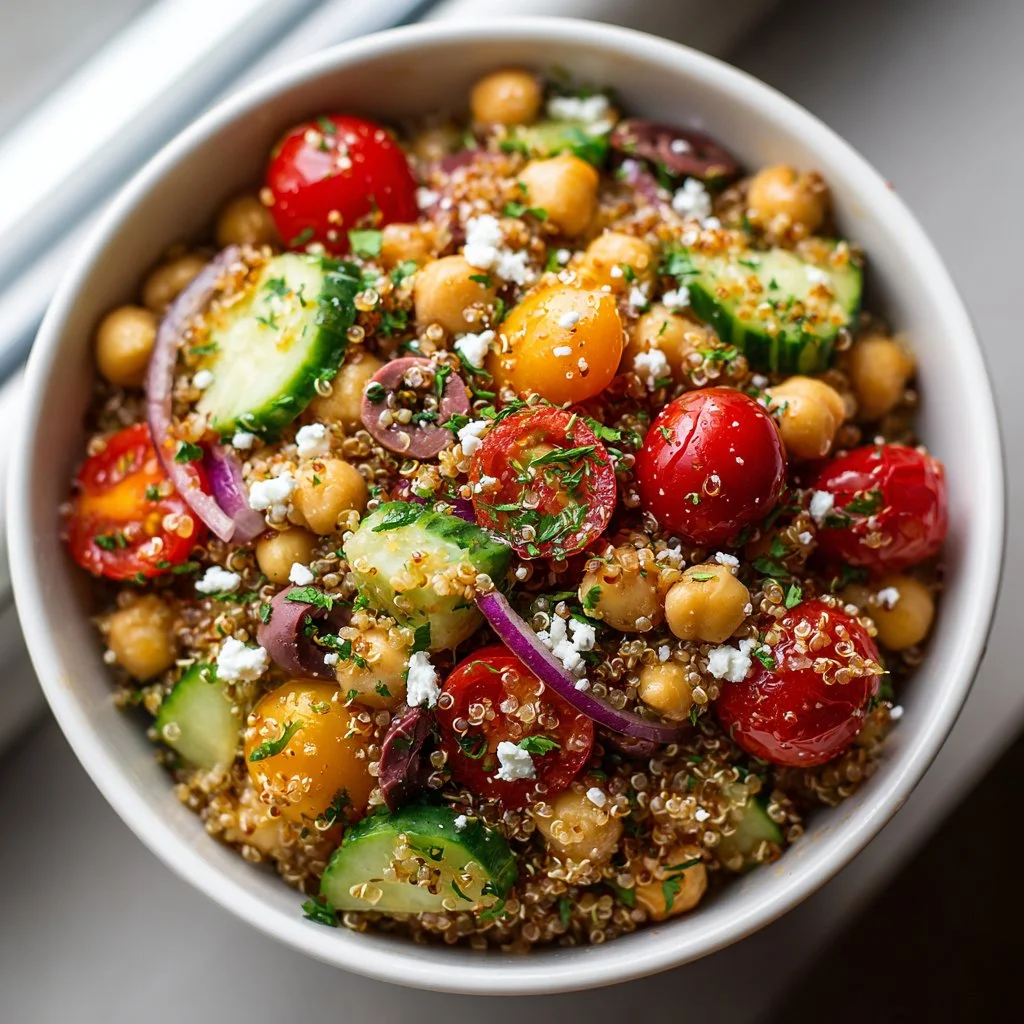 Vegetarian Mediterranean Quinoa Salad