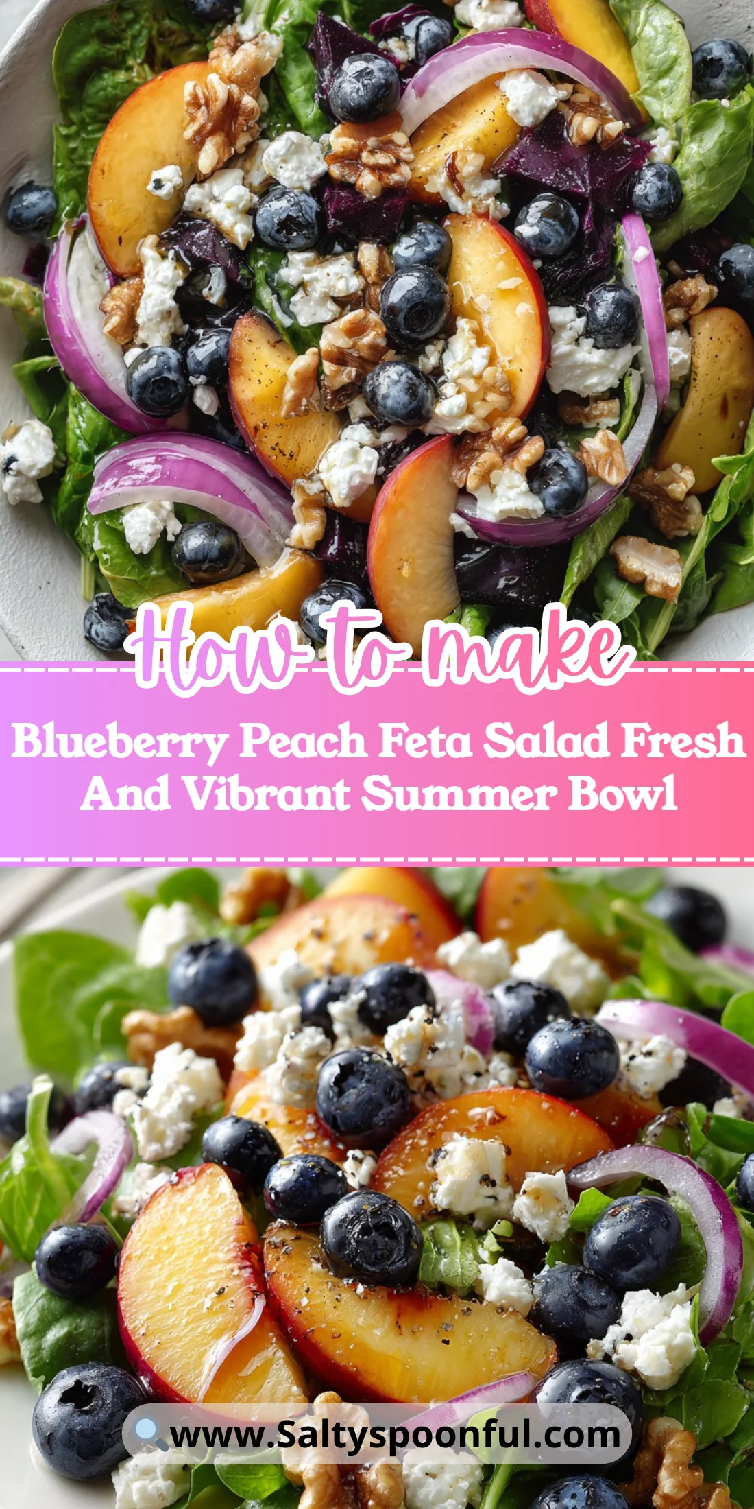 Blueberry Peach Feta Salad Fresh And Vibrant Summer Bowl