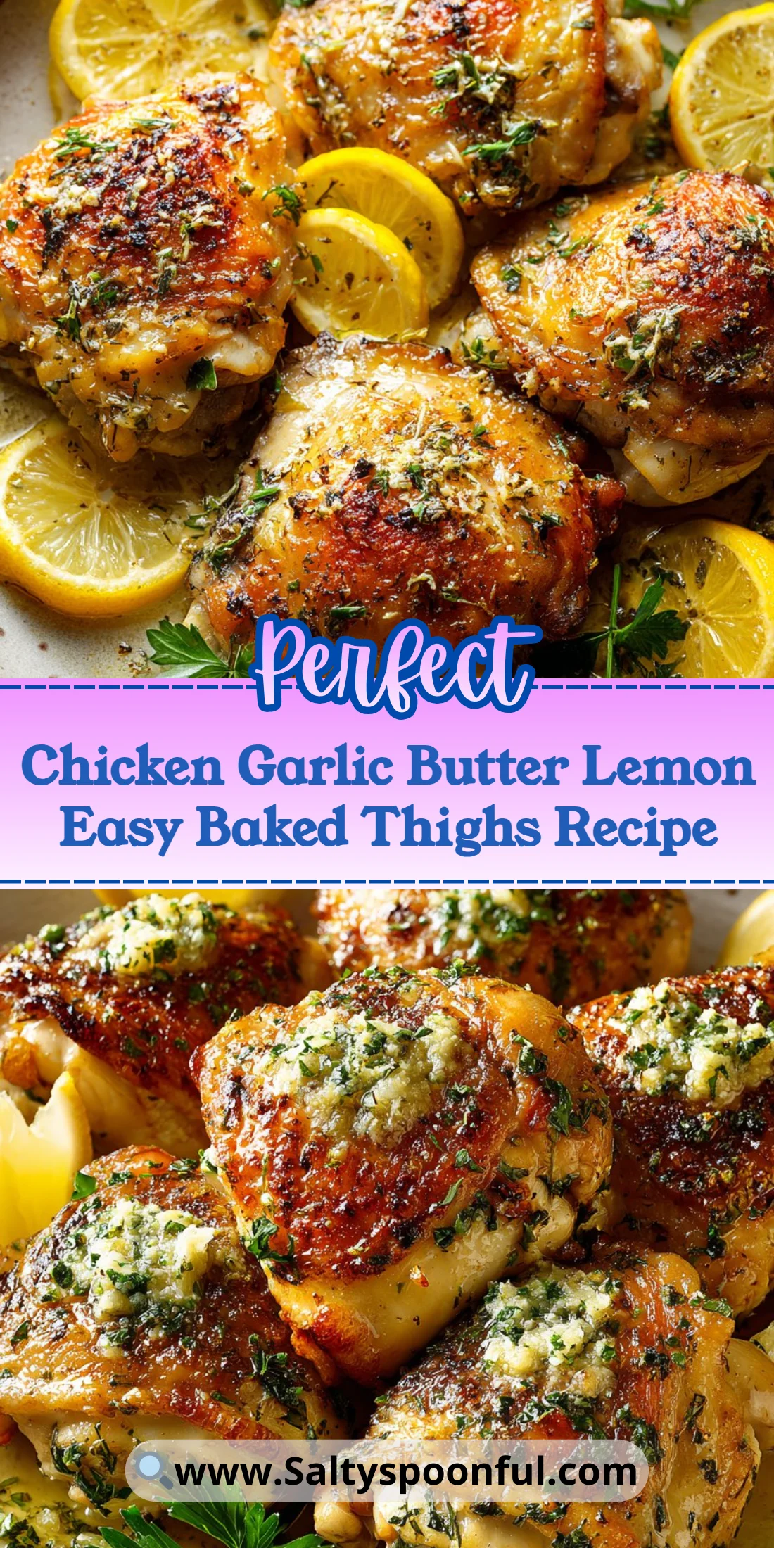 Chicken Garlic Butter Lemon Easy Baked Thighs Recipe