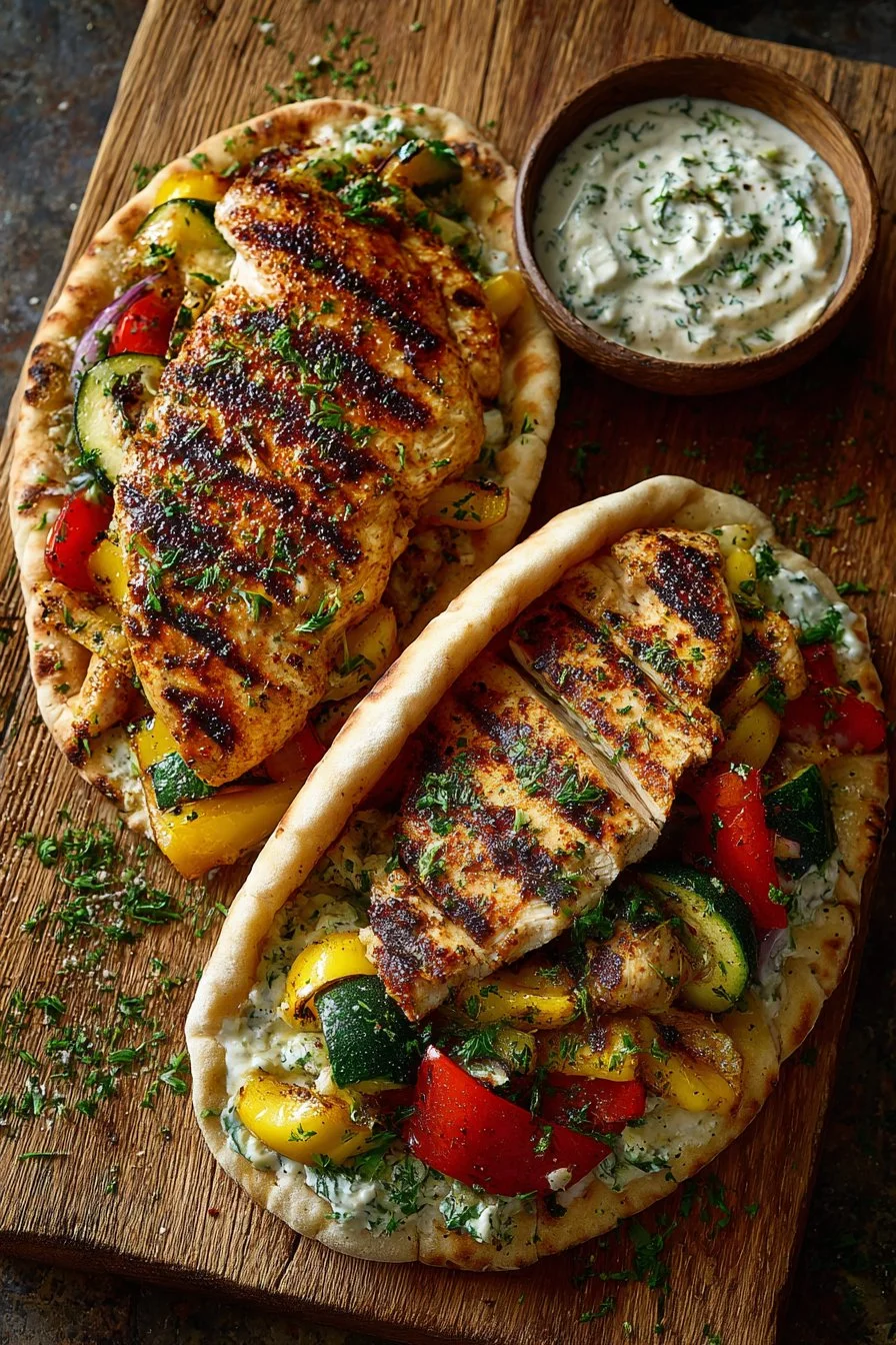 Sheet Pan Chicken Pitas with Herby Ranch