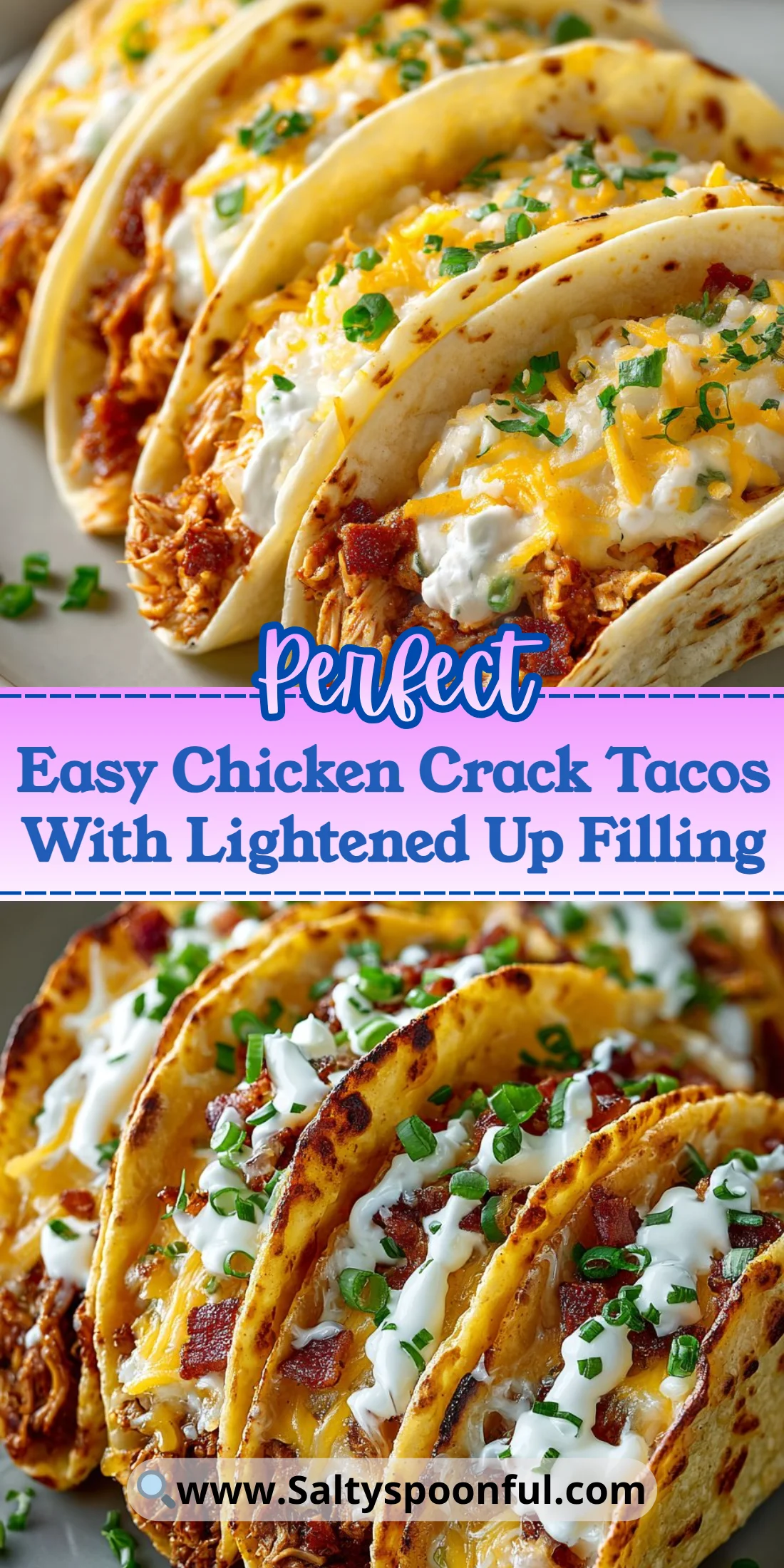 Easy Chicken Crack Tacos With Lightened Up Filling