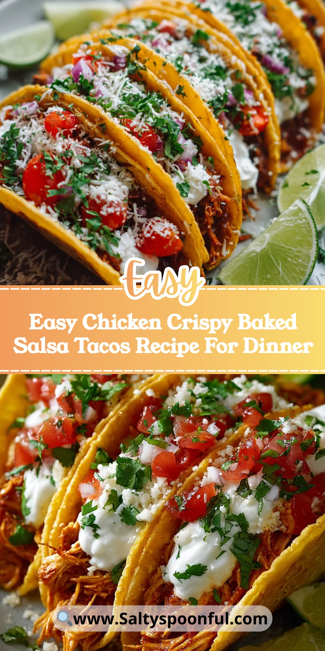 Easy Chicken Crispy Baked Salsa Tacos Recipe For Dinner
