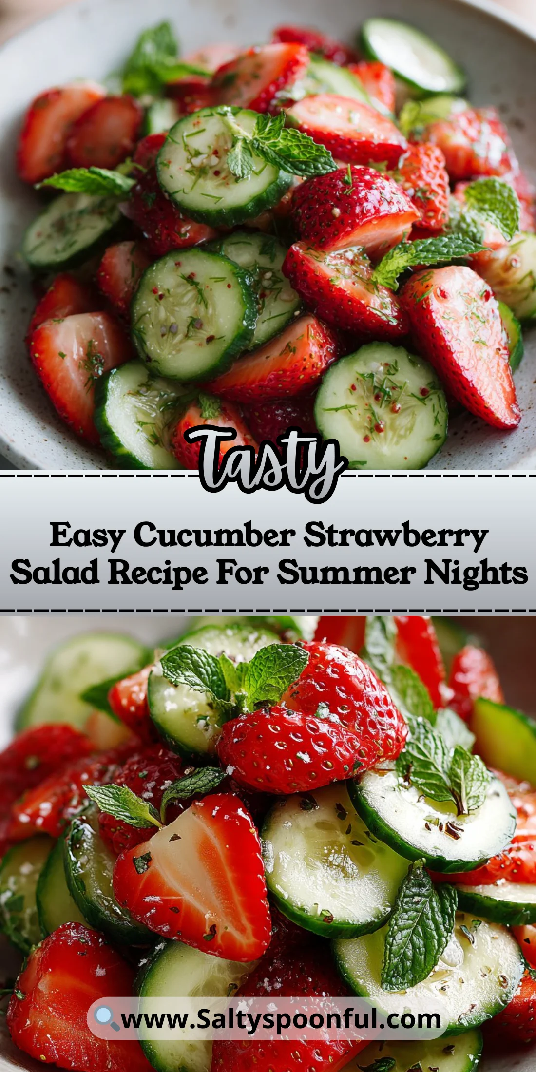 Easy Cucumber Strawberry Salad Recipe For Summer Nights