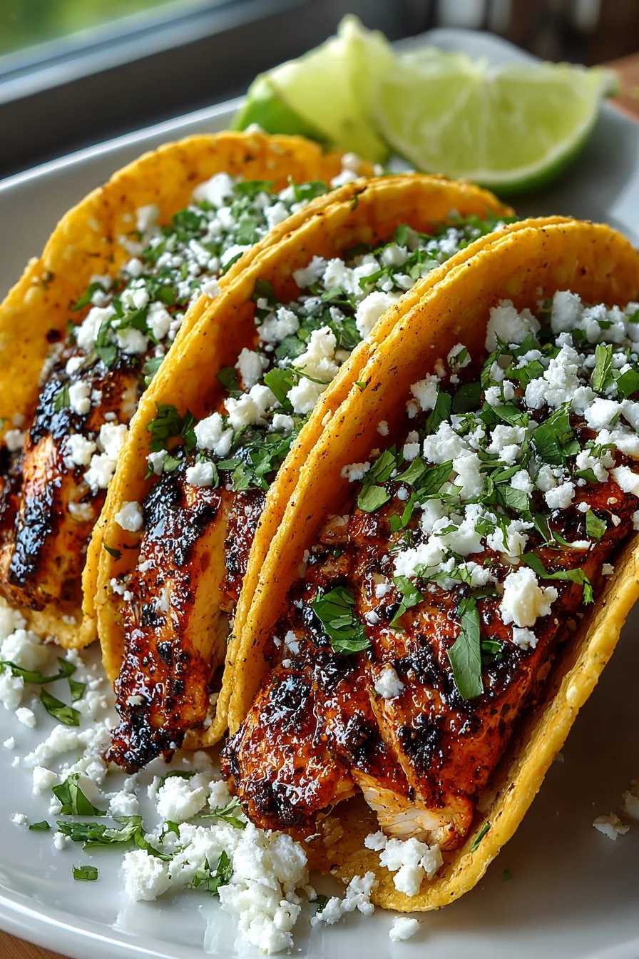 Easy Mexican Street Corn Chicken Tacos