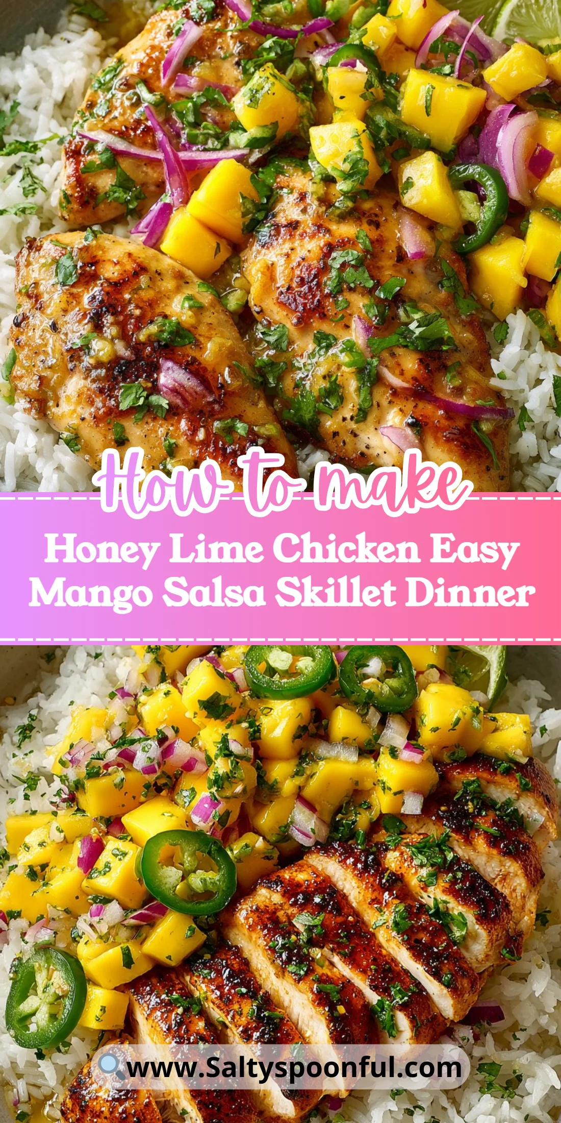 Honey Lime Chicken Easy Mango Salsa Skillet Dinner