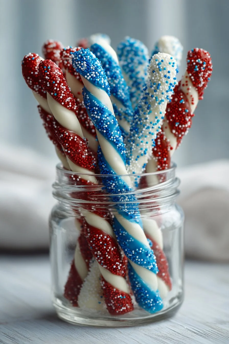 Patriotic Pretzel Rods